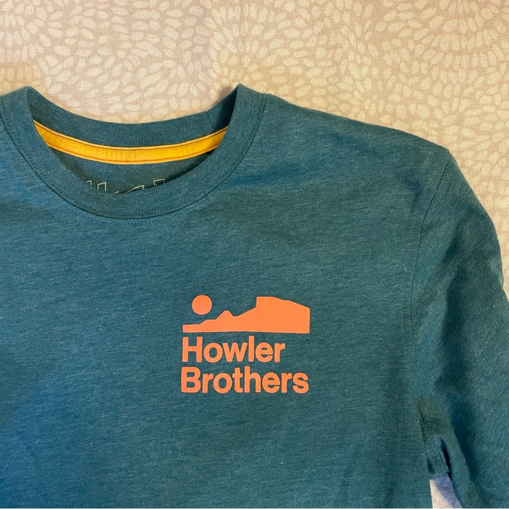 Howler Brothers Arroyo Long Sleeve T-Shirt - Petrol Heather size Small - Picture 6 of 9